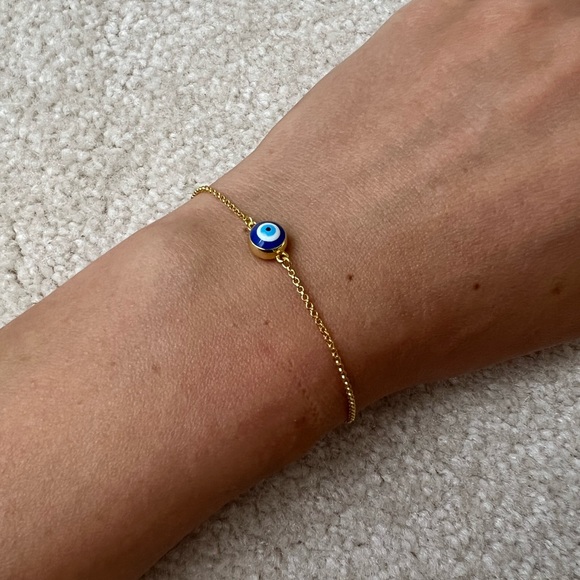 Evil Eye Dainty Charm Bracelet - Picture 2 of 9